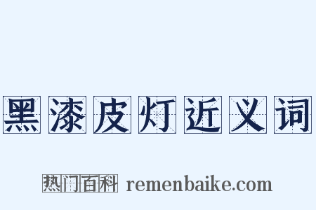 黑漆皮灯近义词是什么意思的图片